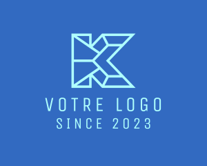 Commercial - Modern Geometric Letter K logo design