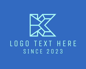 Letter K - Modern Geometric Letter K logo design