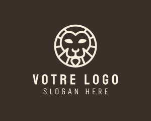 Outline - Safari Lion Face logo design