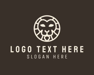 Thespian - Safari Lion Face logo design