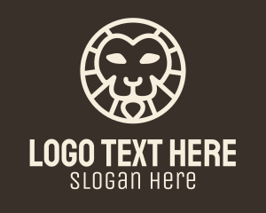 Brave - Safari Lion Face logo design