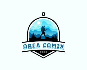 Mountain Peak Hiking logo design