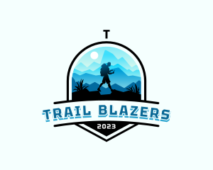 Mountain Peak Hiking logo design