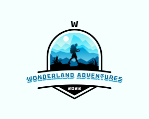 Mountain Peak Hiking logo design