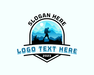 Nature Park - Mountain Peak Hiking logo design