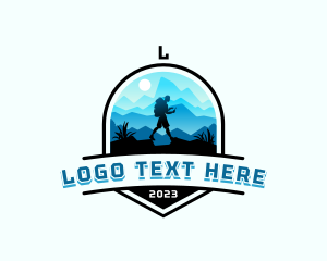 Mountain Peak Hiking Logo