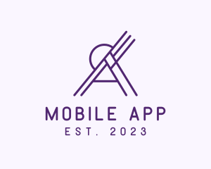 Commercial - Outline Purple Letter A logo design