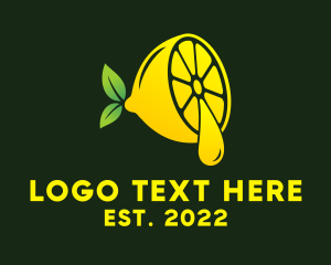 Organic - Lemon Essential Oil logo design