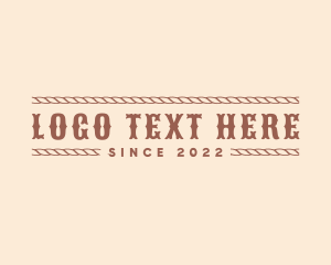 Latin - Western Cowboy Rope logo design