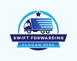 Truck Logistics Forwarding logo design