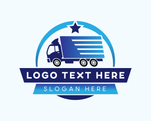 Parcel - Truck Logistics Forwarding logo design