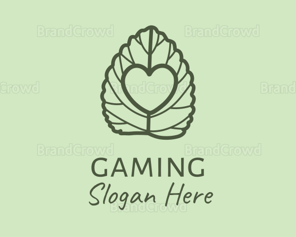 Green Oregano Heart Logo