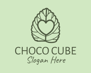 Natural Product - Green Oregano Heart logo design