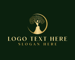 Pageant - Natural Tree Woman logo design
