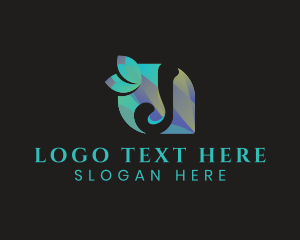 Sustainable - Herbal Leaf Letter J logo design