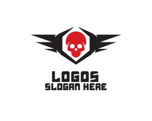 Skull Wings Pirate Logo