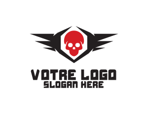 Wing - Skull Wings Pirate logo design