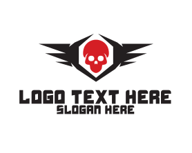Skull - Red Death logo design