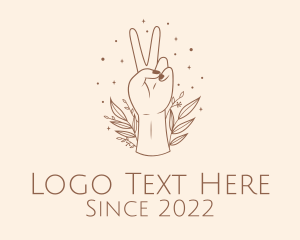 Eco - Hand Peace Cosmetics logo design