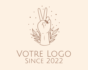 Manicure - Hand Peace Cosmetics logo design