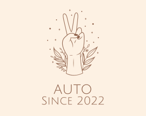 Peace Sign - Hand Peace Cosmetics logo design