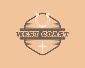 Horseshoe Western Star logo design