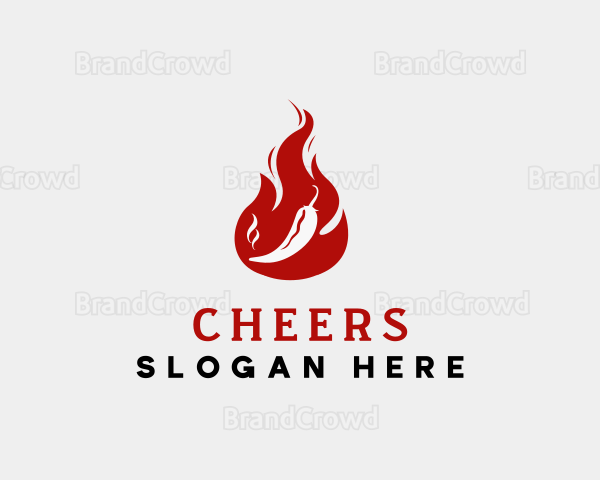 Flame Hot Chili Logo