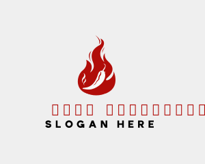 Kitchen - Flame Hot Chili logo design
