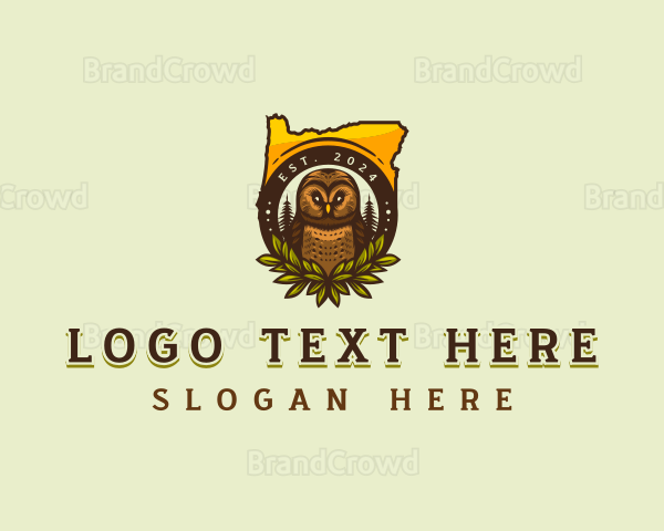 Owl Bird Forest Logo