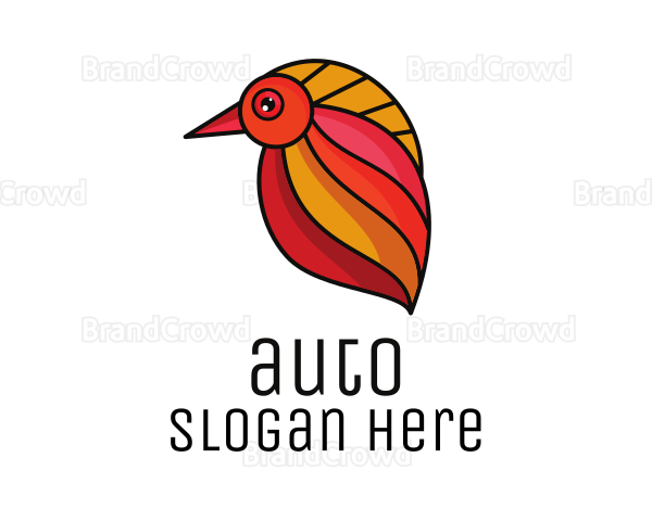 Colorful Bird Leaf Logo