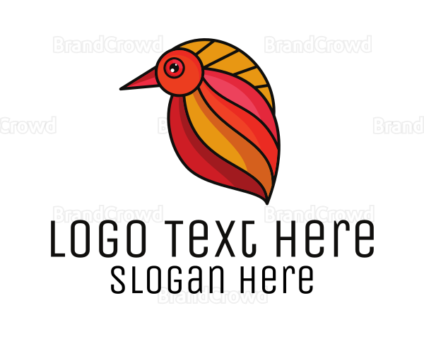 Colorful Bird Leaf Logo