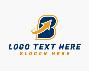 Email - Upward Arrow Logistics Letter B logo design