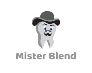 Mister - Hat Mustache Tooth logo design