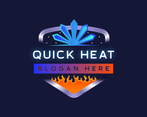 Heat Cold Ventilation logo design