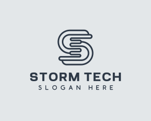 Tech Programmer Letter S logo design