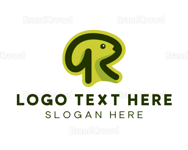Pet Rabbit Letter R Logo