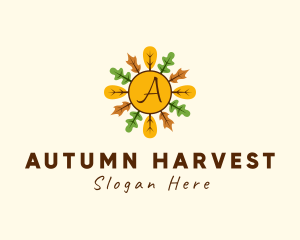 Natural Autumn Leaves  logo design