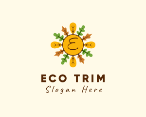 Natural Autumn Leaves  logo design