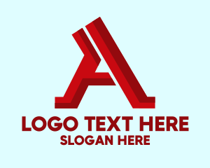 Sleek - Sleek Red Letter A logo design