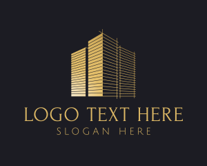 Construction - Luxe Gold Building logo design