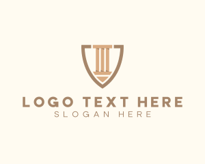 Financial - Column Pillar Shield logo design