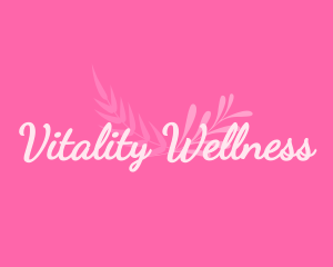 Girly Wellness Cursive logo design