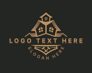 House - House Hammer Roofing logo design