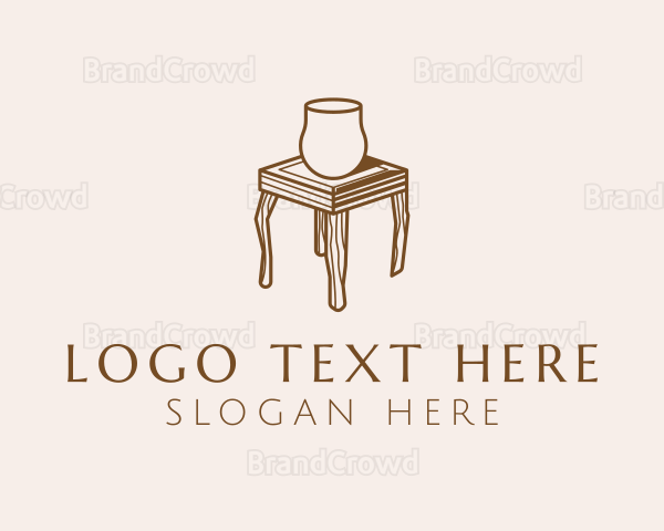 Wooden Furniture Table Logo