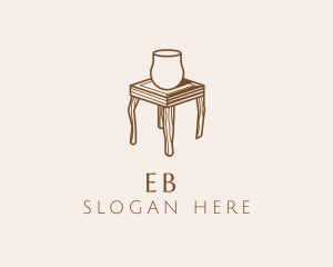 Center Table - Wooden Furniture Table logo design