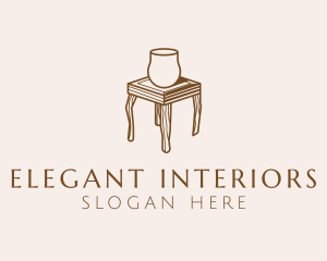 Wooden Furniture Table  logo design