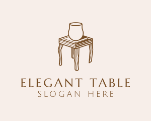 Table - Wooden Furniture Table logo design