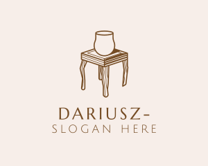 Interior Styling - Wooden Furniture Table logo design