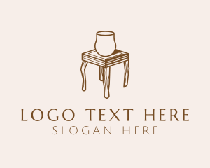 Wooden Furniture Table  Logo