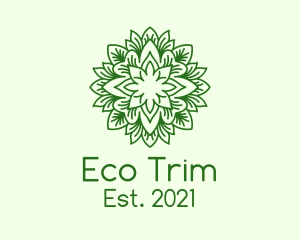 Botanical Eco Leaf logo design